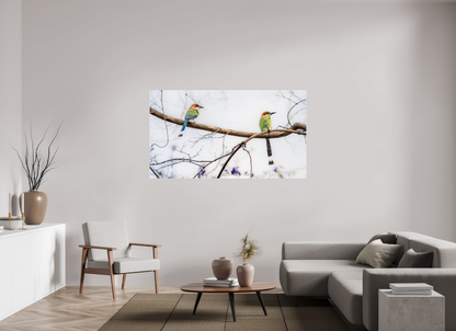 176 x 99 cm, Photo Print Under Acrylic Glass 4 mm, Glossy Twin Motmots | Acrylic Glass Fine Art Print