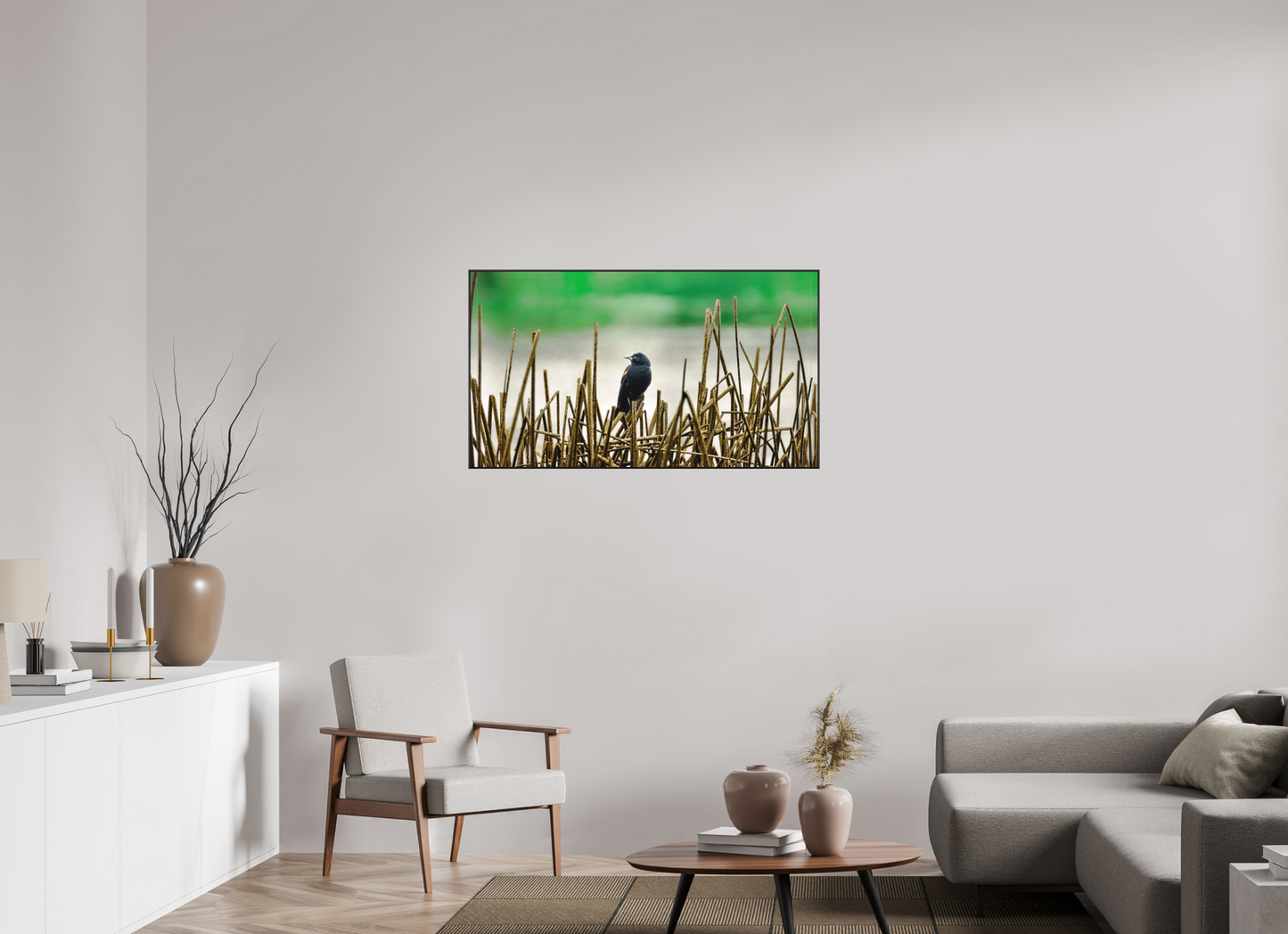 112 x 63 cm, Photo Print Under Acrylic Glass 2mm, Matte, Aluminum ArtBox, 25mm (Black) Blackbird | Acrylic Glass Fine Art Print