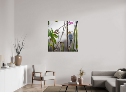 100 x 100 cm, Photo Print Under Acrylic Glass 4 mm, Glossy Golden Cheek