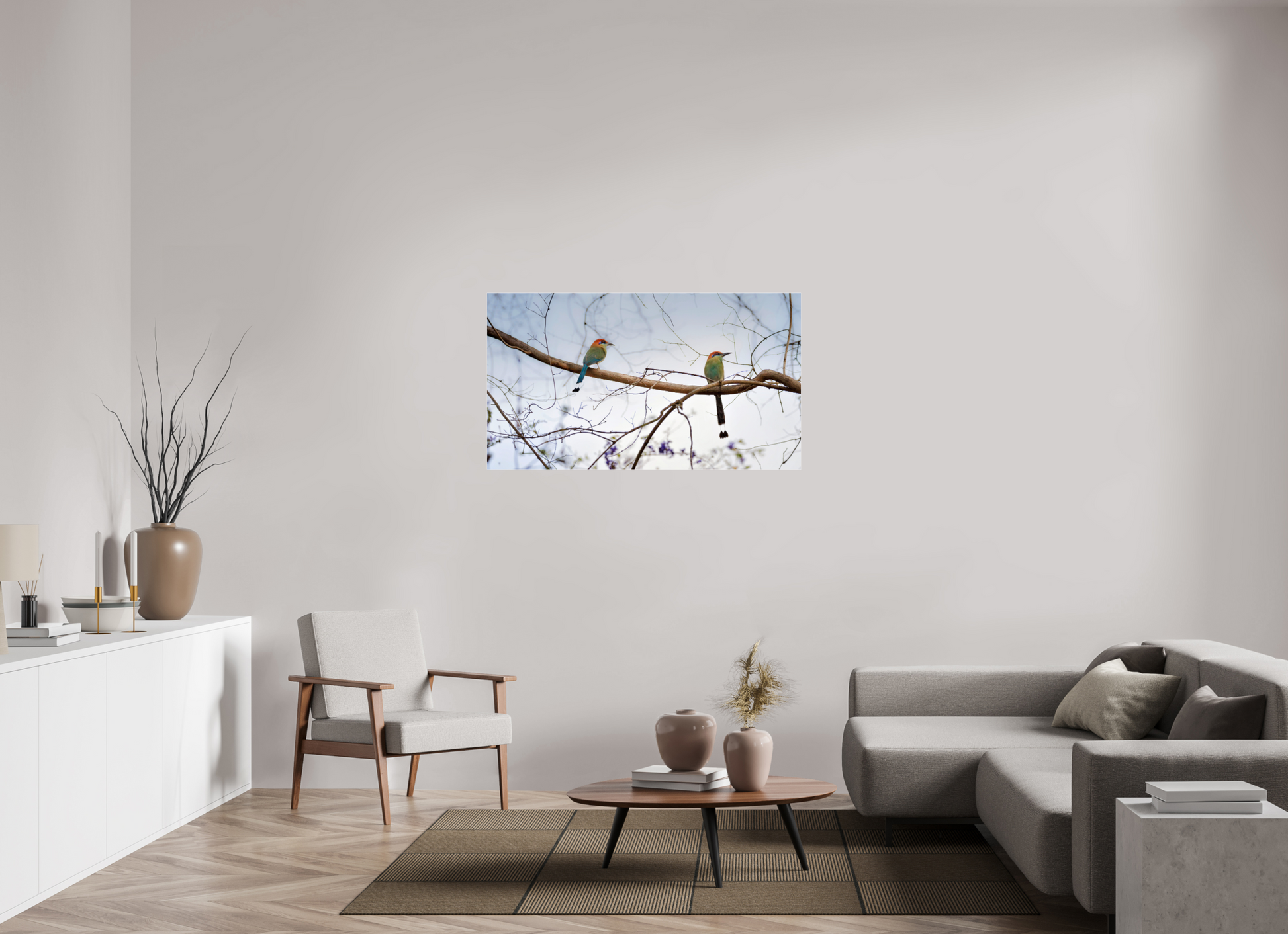 128 x 72 cm, Photo Print Under 4 mm Acrylic Glass, Glossy TWIN MOTMOTS