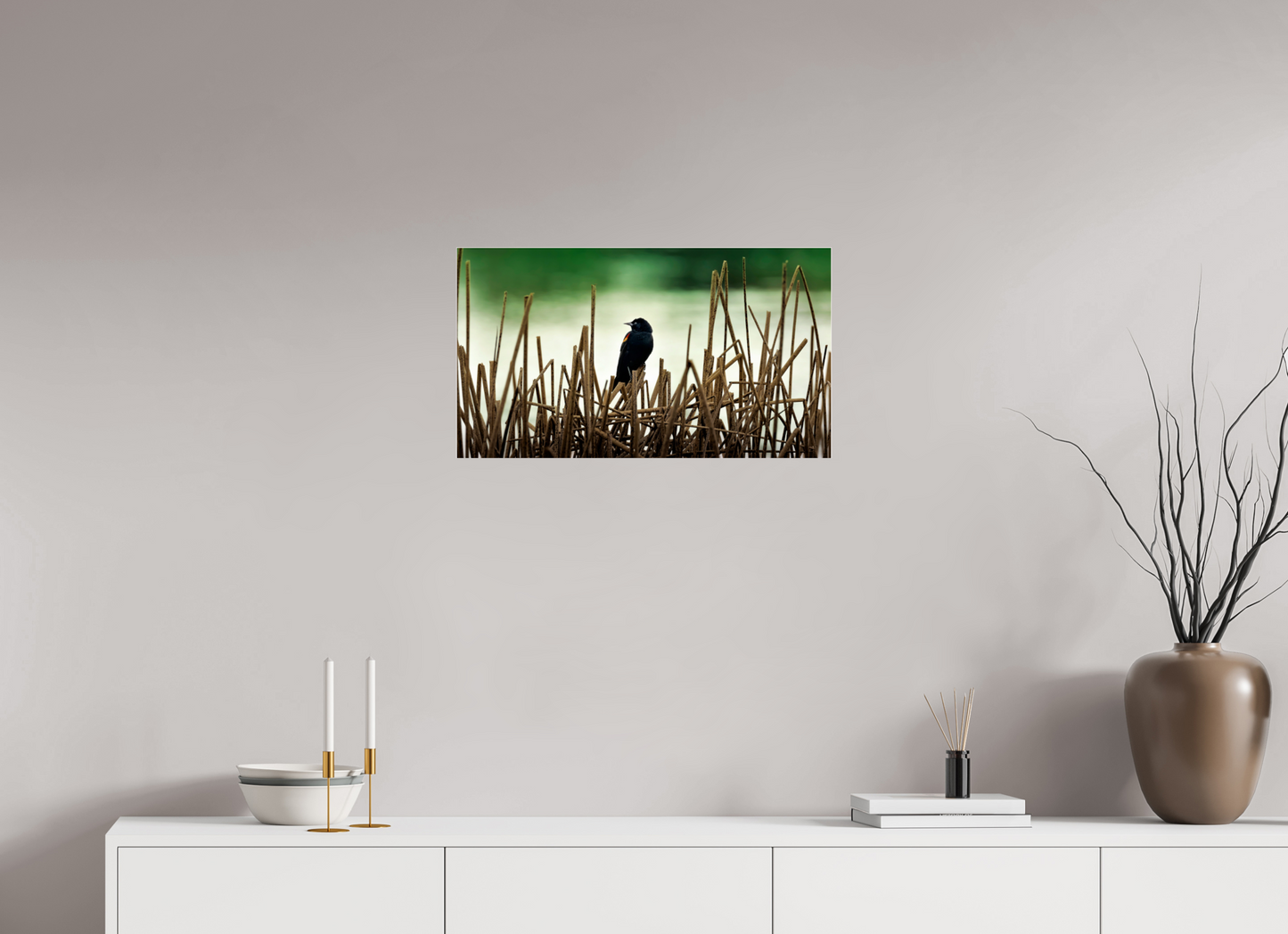 64 x 36 cm, Photo Print Under Acrylic Glass 4 mm, Glossy BLACKBIRD