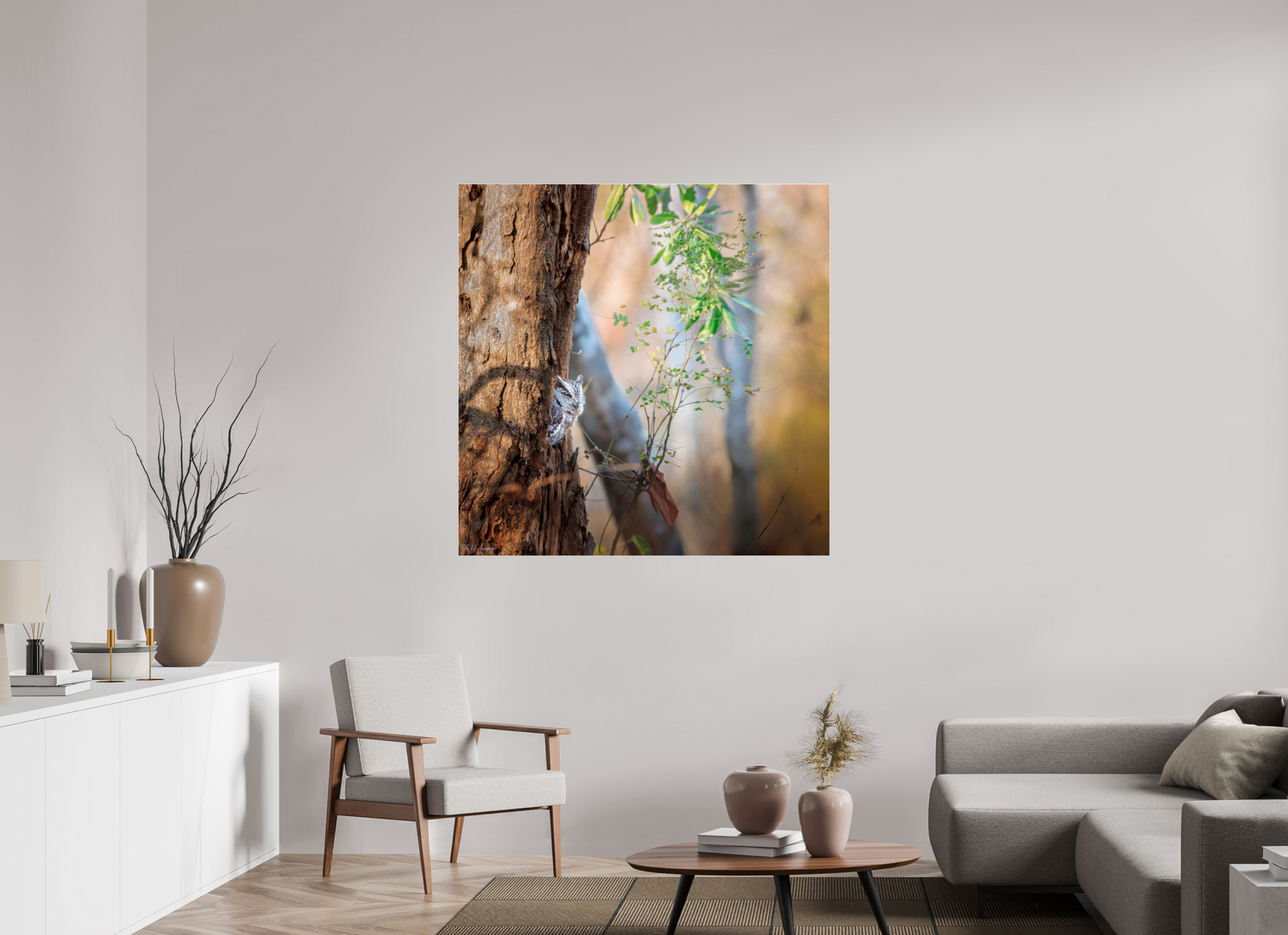 120 x 120 cm, Photo Print Under Acrylic Glass 4 mm, Glossy Pacific Screech | Acrylic Glass Fine Art Print