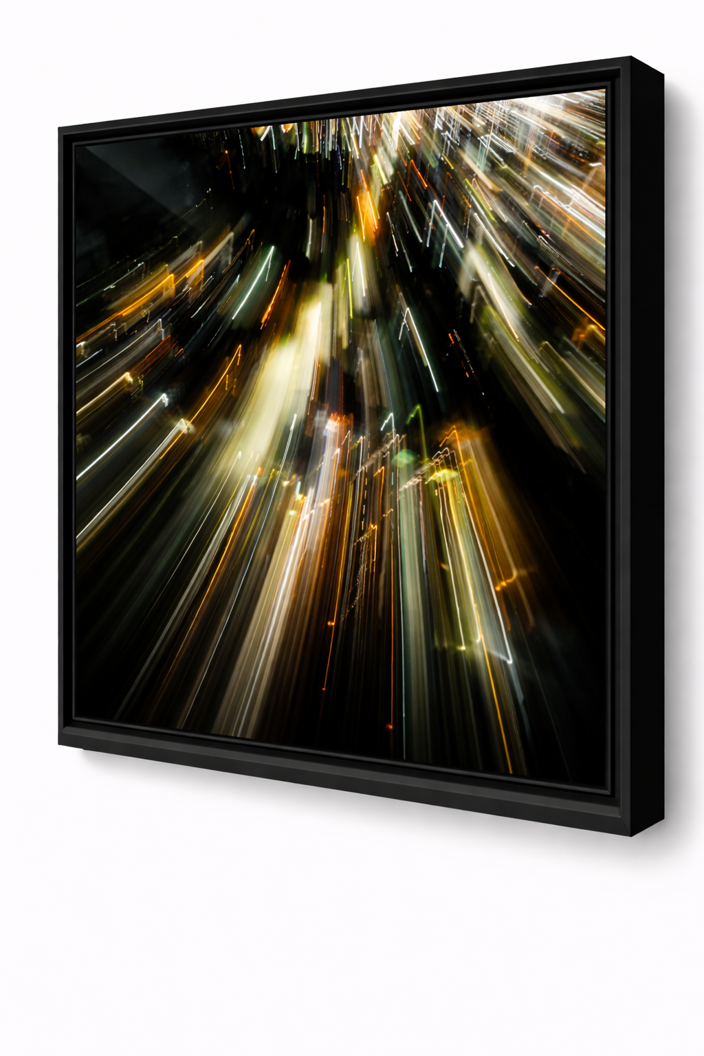 artwork displayed in aluminum artbox frame.